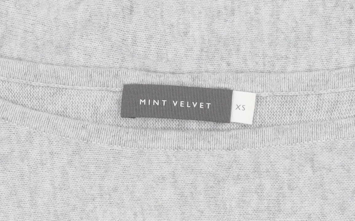 Womens UK Size XS Mint Velvet Grey Pullover Jumper