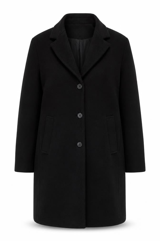 Womens UK Size L H&M Black Overcoat