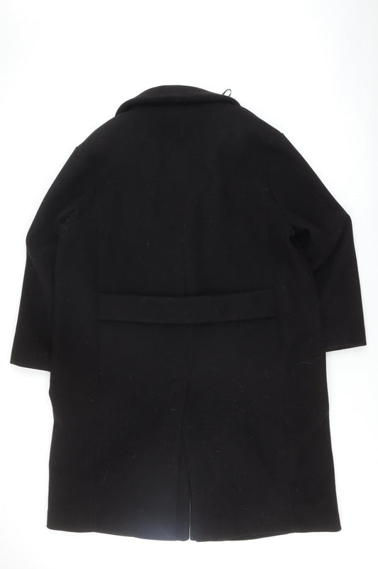 Womens UK Size L H&M Black Overcoat
