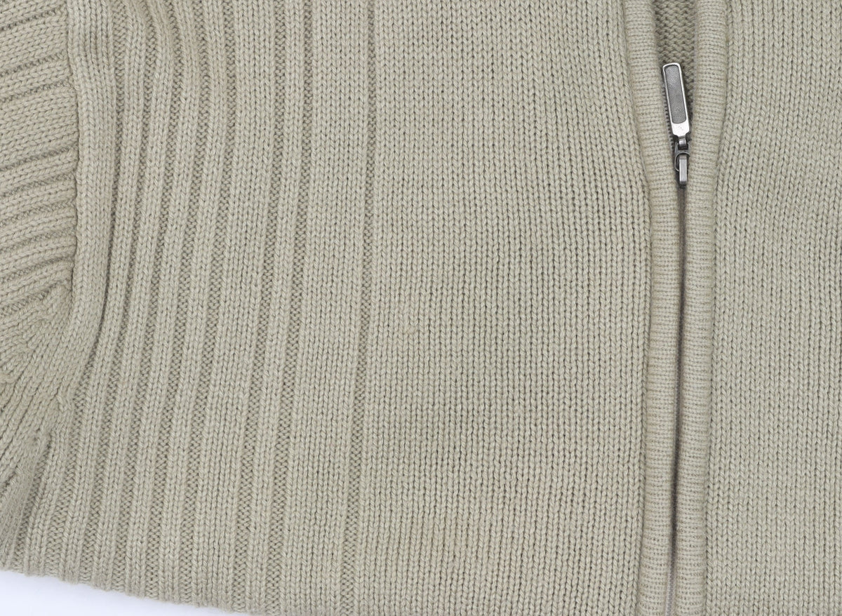 Pole Position Men's Beige Full Zip Jumper Size L