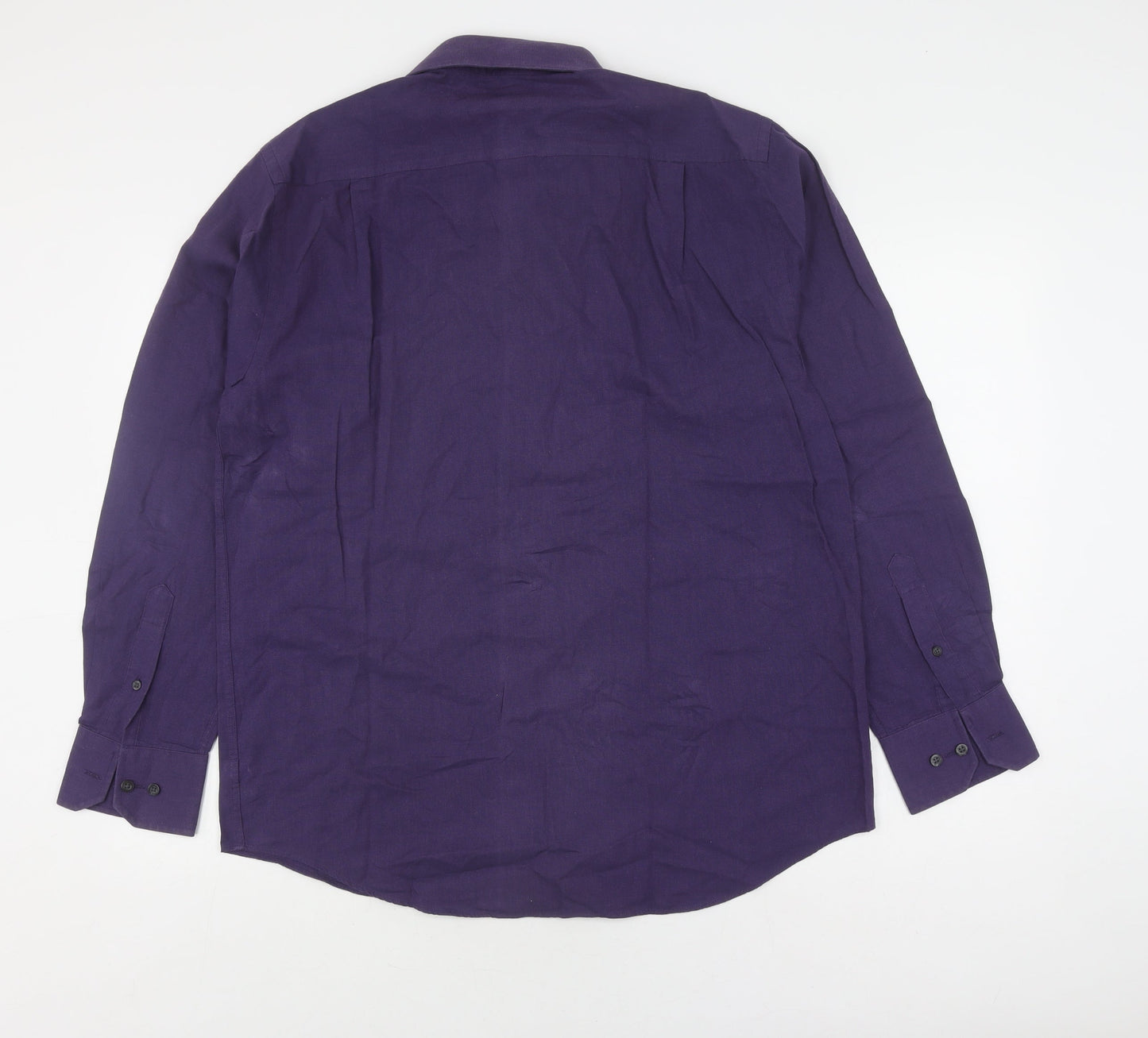 Jack Reid Men's Purple Long Sleeve Shirt 15.5