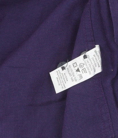 Jack Reid Men's Purple Long Sleeve Shirt 15.5
