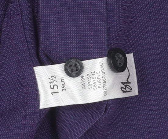 Jack Reid Men's Purple Long Sleeve Shirt 15.5
