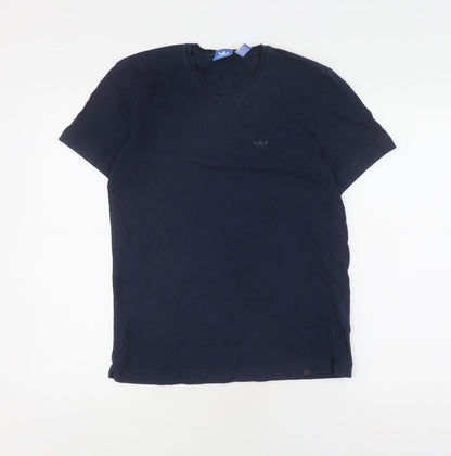 Adidas Men's Blue Short Sleeve Crew Neck T-Shirt, Size S