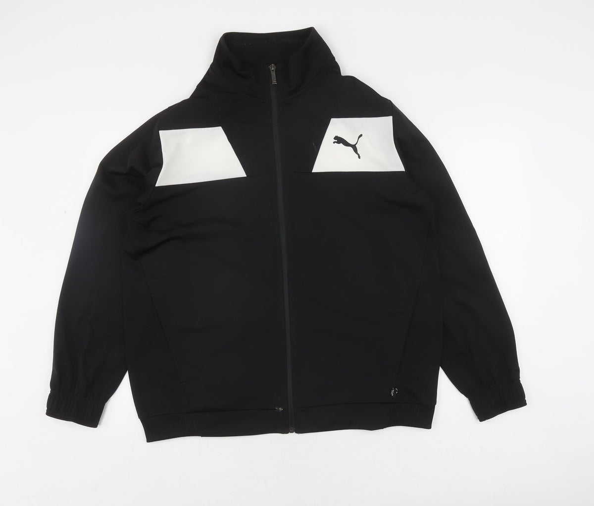 Additional front view of Puma Men's Black Track Jacket L - Gym & Training Style