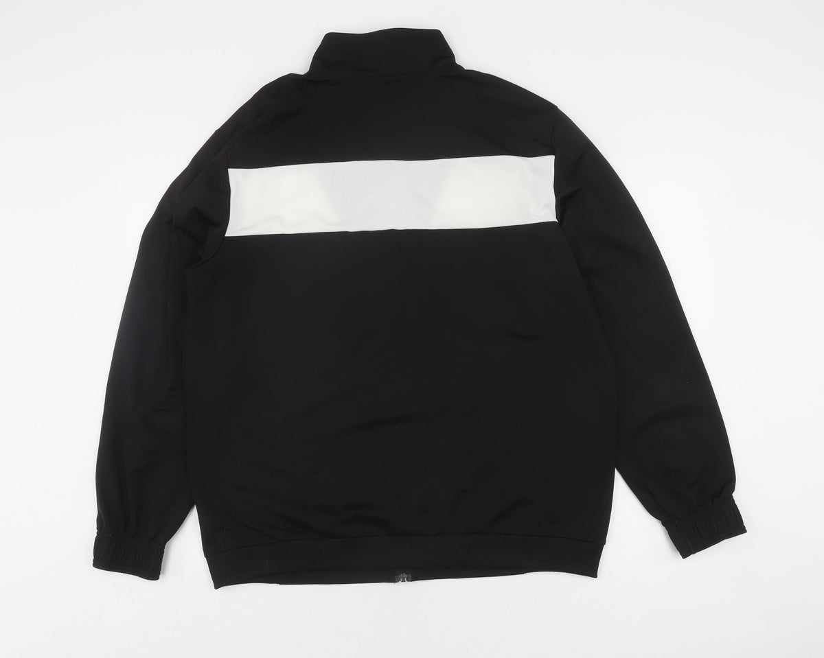 Back view of Puma Men's Black Track Jacket L - Gym & Training Style
