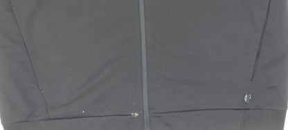 Close-up detail of Puma Men's Black Track Jacket L - Gym & Training Style
