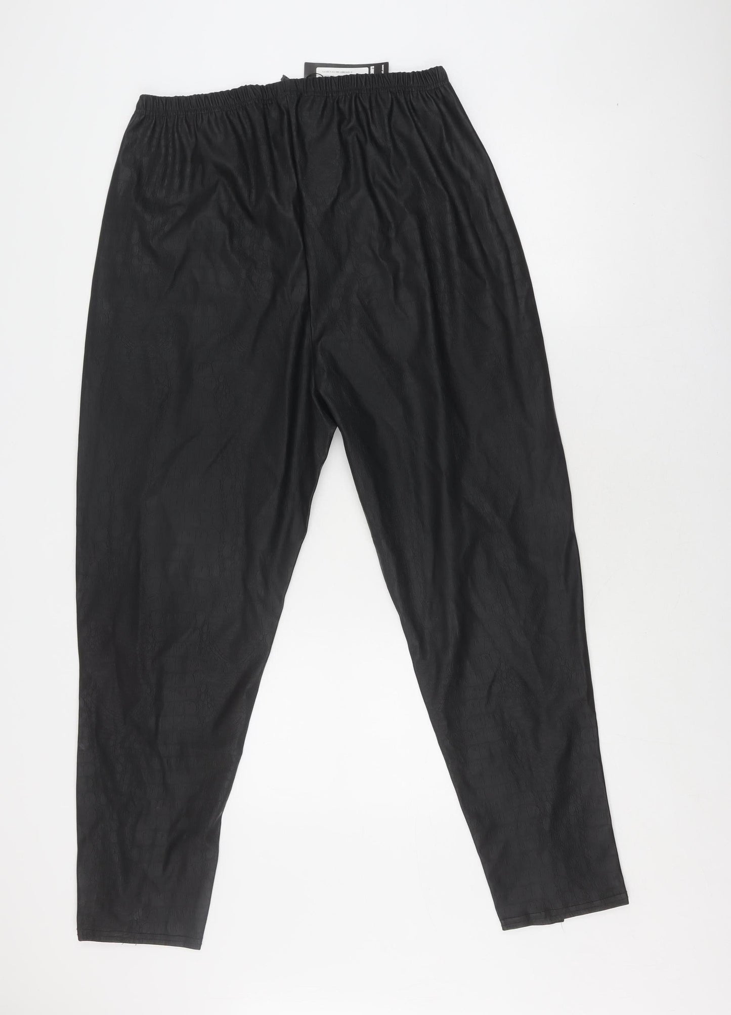 Womens UK Size L I SAW IT FIRST Regular Fit Casual Black Trousers
