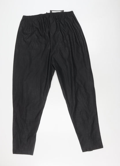 Womens UK Size L I SAW IT FIRST Regular Fit Casual Black Trousers