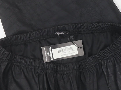 Womens UK Size L I SAW IT FIRST Regular Fit Casual Black Trousers