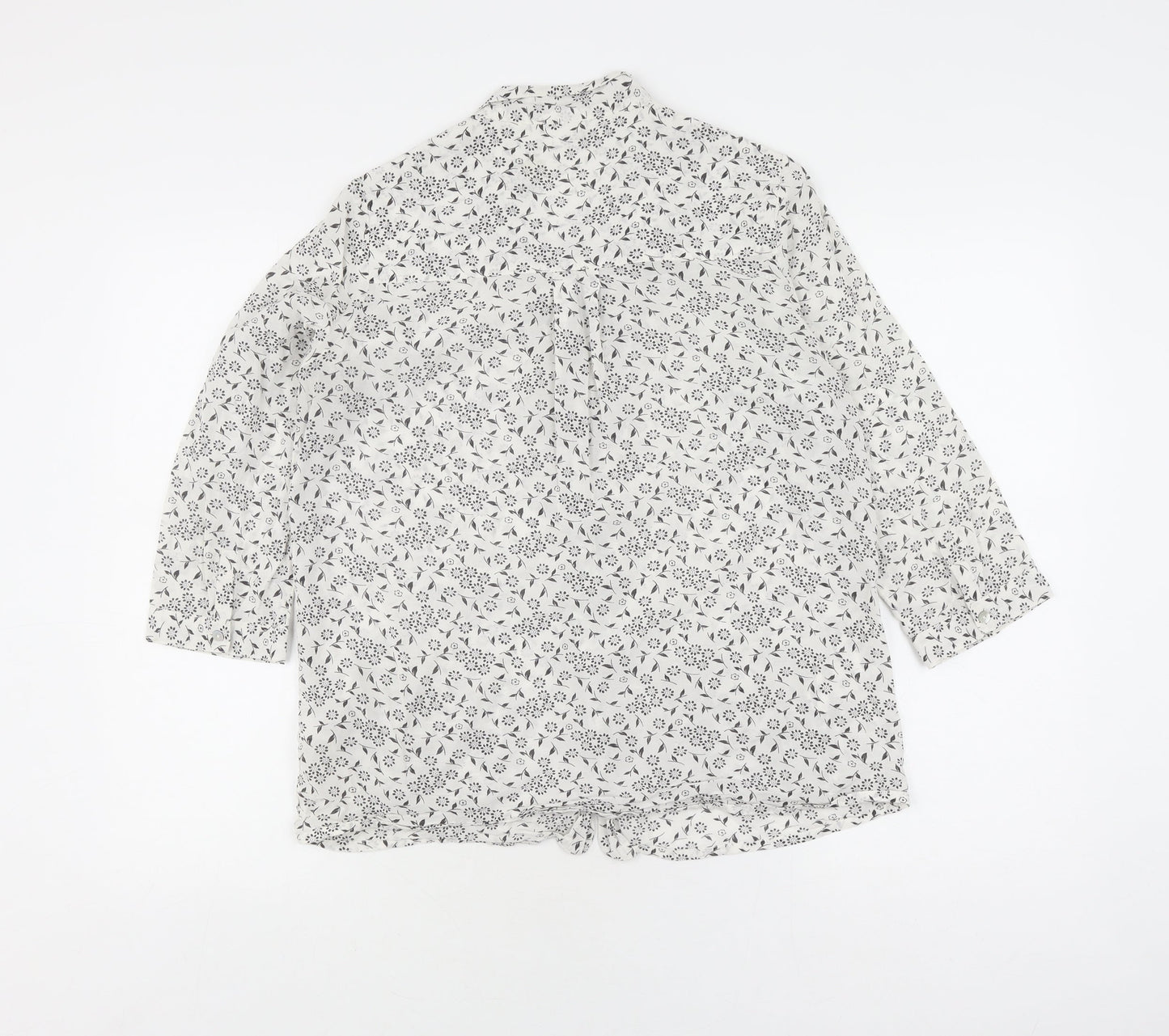 Womens UK Size 10 Fat Face White Basic Button-Up