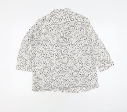 Womens UK Size 10 Fat Face White Basic Button-Up