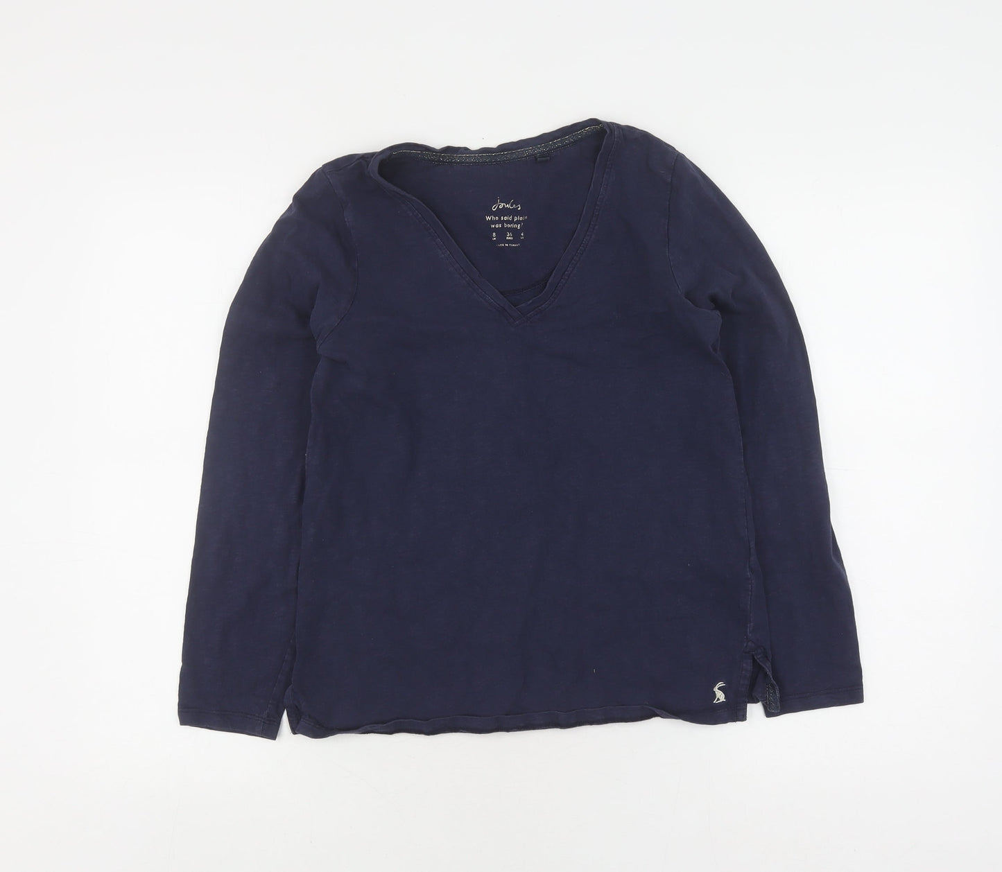 Womens UK Size 8 UK Joules Blue Basic T-Shirt