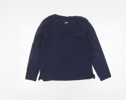 Womens UK Size 8 UK Joules Blue Basic T-Shirt