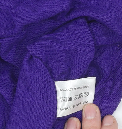 East Women’s Purple Beaded Pullover Jumper Size 18