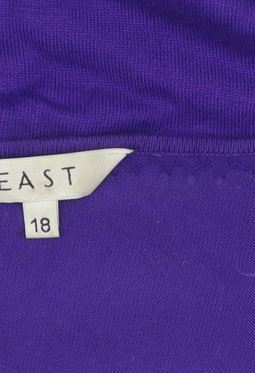 East Women’s Purple Beaded Pullover Jumper Size 18