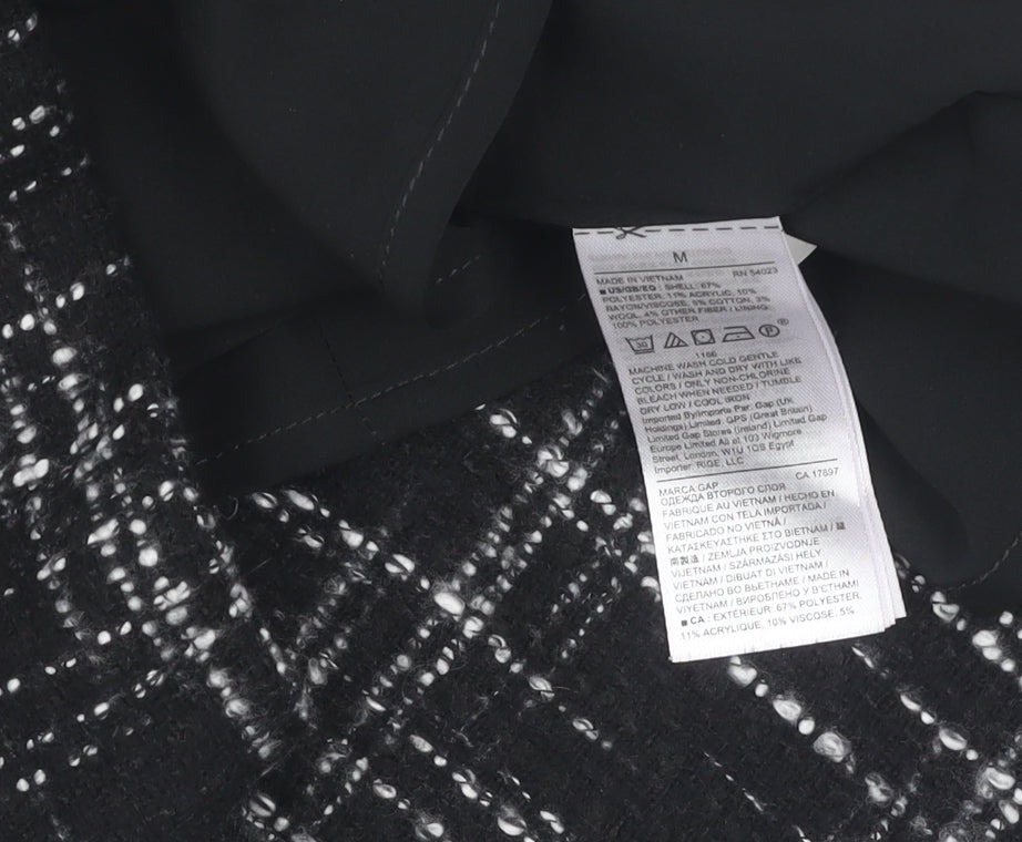 Gap Women's Black Check Shift Dress Medium