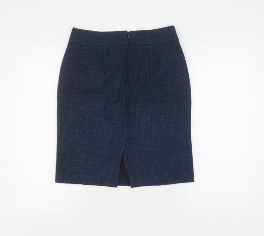 Banana Republic Women's Blue Pencil Skirt, Size 6, Zip Closure