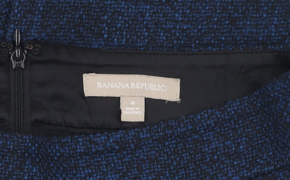 Banana Republic Women's Blue Pencil Skirt, Size 6, Zip Closure