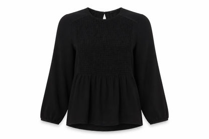 Womens UK Size S Zara Black Basic Blouse
