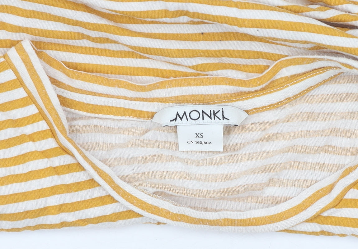 Womens UK Size XS Monki Multicoloured Basic T-Shirt
