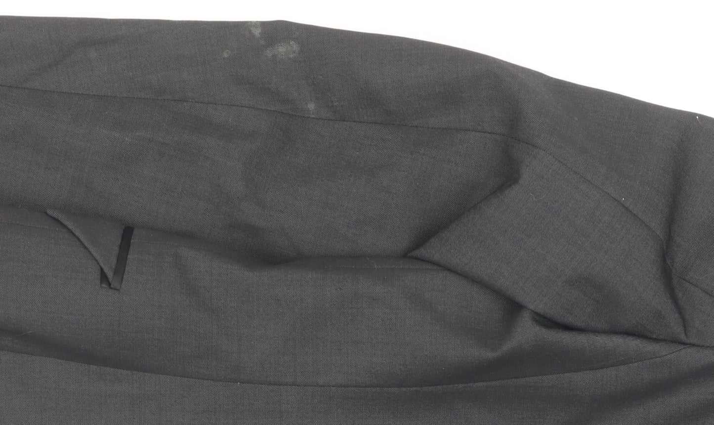 Mens UK Size 38 Topman Regular Black Suit Jacket