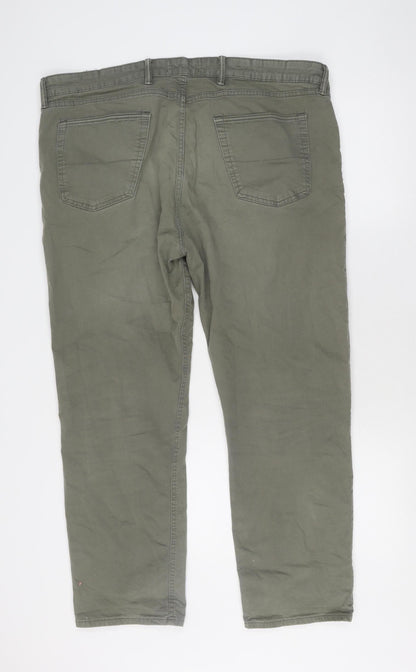Unisex Adultss UK Size 40 Marks and Spencer Relaxed Fit Casual Workwear Green Tr