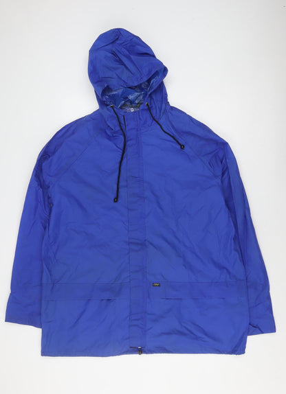 Mens UK Size M Reynard Blue Rain Coat