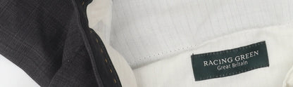 Racing Green Men's Grey Dress Pants 32 Check