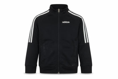 Front view of Adidas boys’ black track jacket 7-8 years