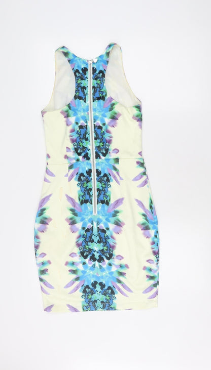 Lipsy Women’s Multicoloured Bodycon Dress Size 8