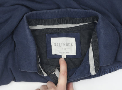 Saltrock Men's Blue Polo M - Casual Short Sleeve Cotton