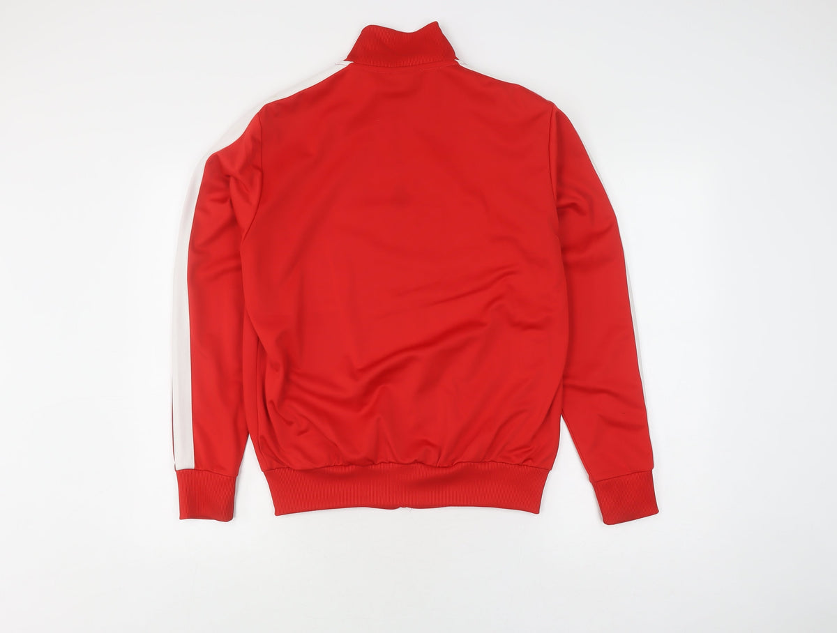 Back view of Sondico Men's Red Track Jacket, size S