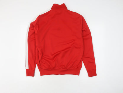 Back view of Sondico Men's Red Track Jacket, size S