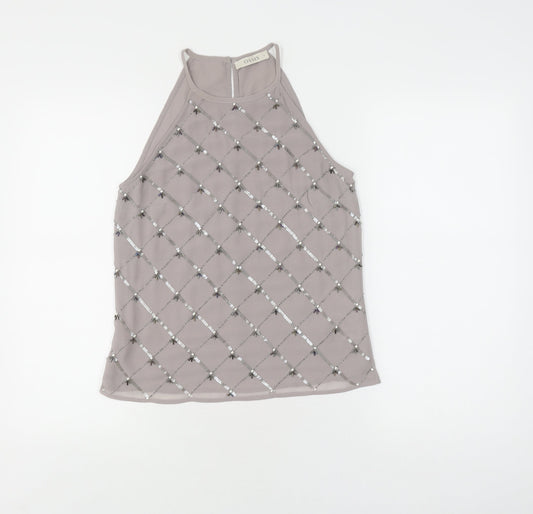 Womens UK Size 6 Oasis Grey Basic Blouse
