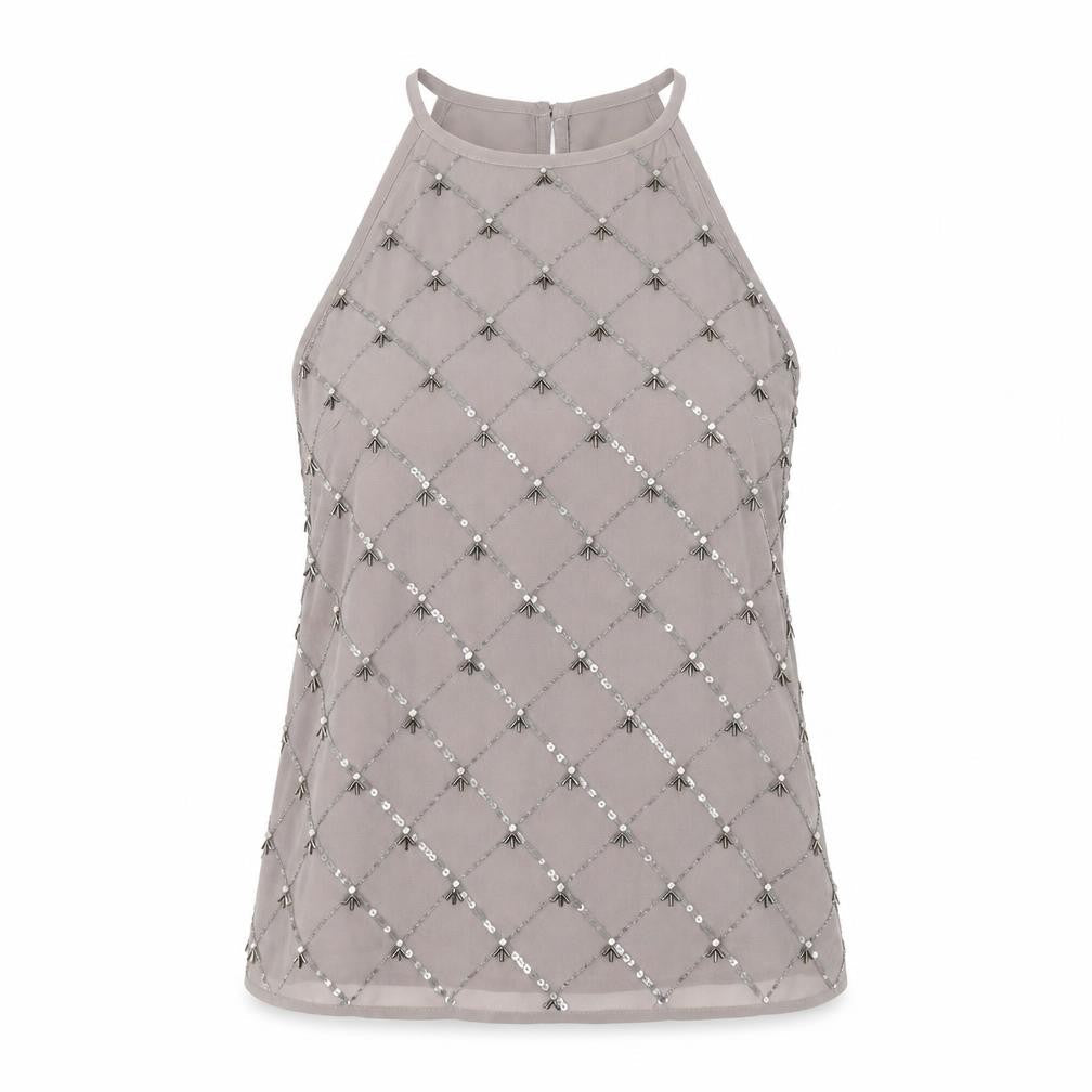 Womens UK Size 6 Oasis Grey Basic Blouse