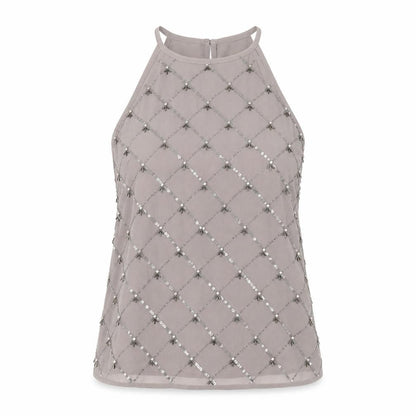 Womens UK Size 6 Oasis Grey Basic Blouse