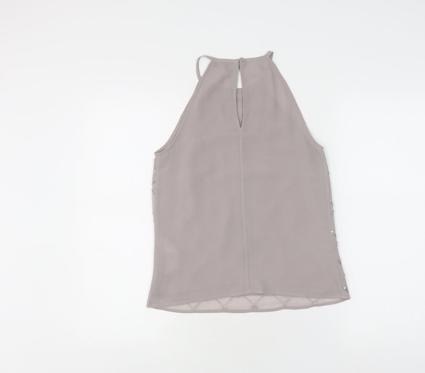 Womens UK Size 6 Oasis Grey Basic Blouse