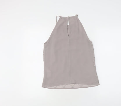 Womens UK Size 6 Oasis Grey Basic Blouse