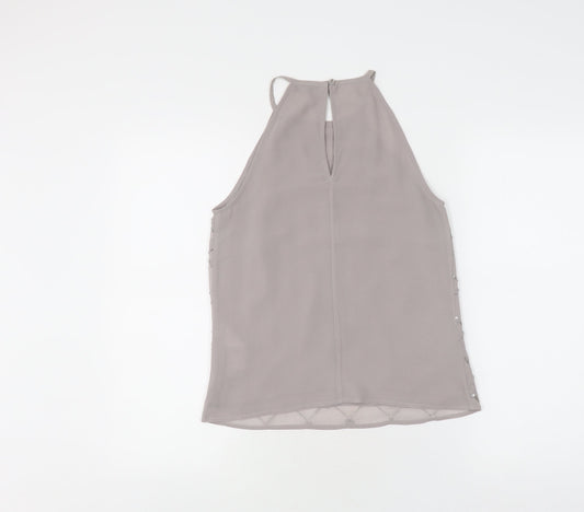 Womens UK Size 6 Oasis Grey Basic Blouse