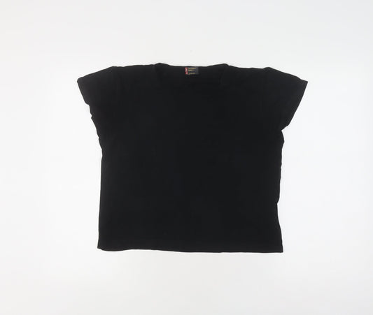 Teens UK Size 10 Levi's Black  T-Shirt