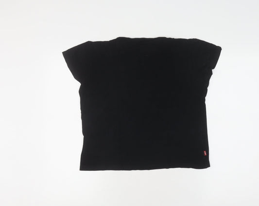 Teens UK Size 10 Levi's Black  T-Shirt