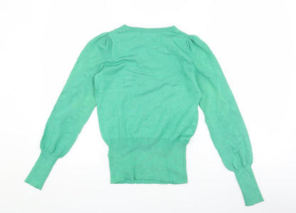Womens UK Size XS Marks and Spencer Green Pullover Jumper