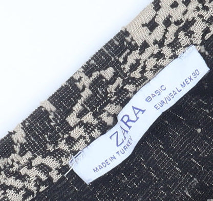 ZARA Women's Brown Animal Print Shift Dress Size 2