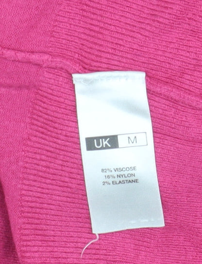 Jeff Banks Women's Pink V-Neck Pullover M