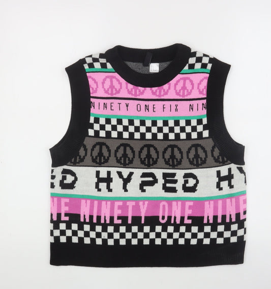 Womens UK Size S H&M Multicoloured Vest Jumper