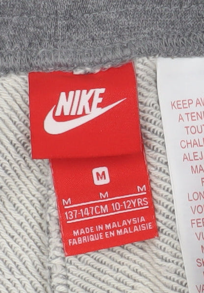 Nike Girls Grey Jogger Trousers 10-12 Years Cotton Blend