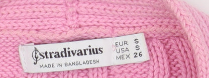 Womens UK Size S Stradivarius Pink Cardigan Jumper