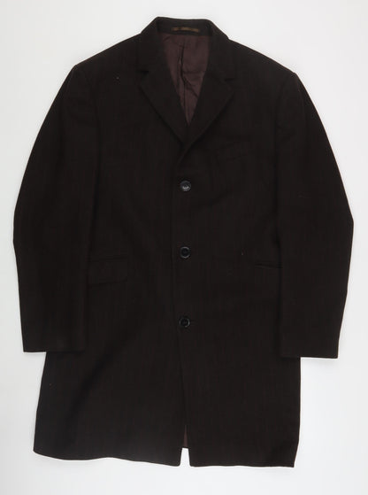 Mens UK Size 42 R Cornelius George Black Overcoat