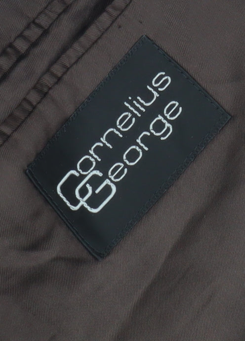 Mens UK Size 42 R Cornelius George Black Overcoat